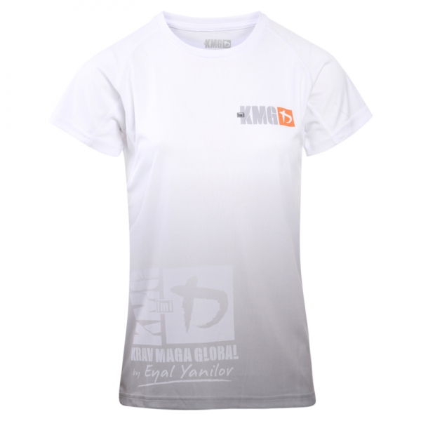Krav maga KMG Performance T-shirt - Sublimatiedruk - Beginner-P1-P2 - Wit - Dames
