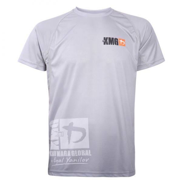 Krav maga KMG Performance T-shirt - Sublimatiedruk - P3-P4-P5 - Lichtgrijs - Heren