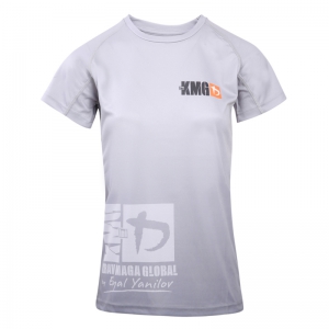 Krav maga KMG Performance T-shirt - Sublimatiedruk - P3-P4-P5 - Lichtgrijs - Dames