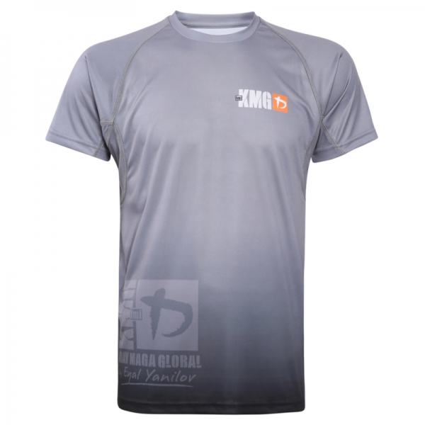 Krav maga KMG Performance T-shirt - Sublimatiedruk - G-Levels - Donkergrijs - Heren